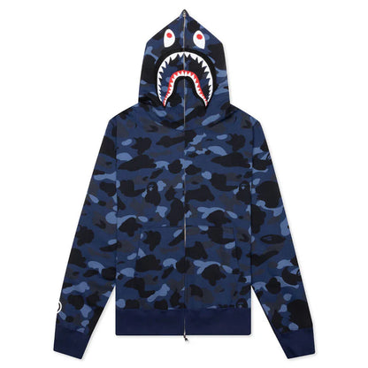 Trendy Shark Camouflage Zippered Hoodie