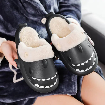 Plush Warm Shark Flip Flops